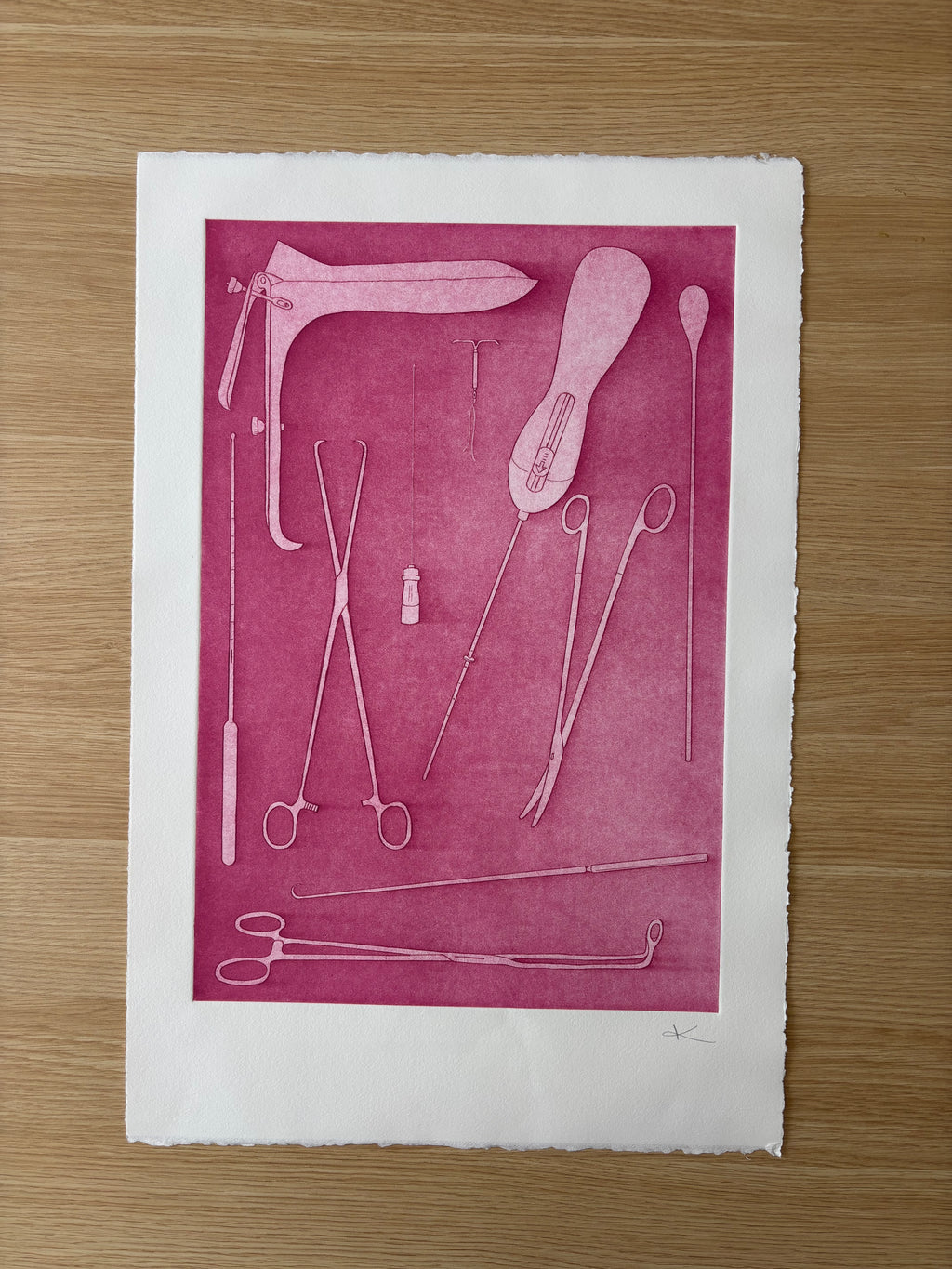 Just Take Ibuprofen — Etching | Hot Pink