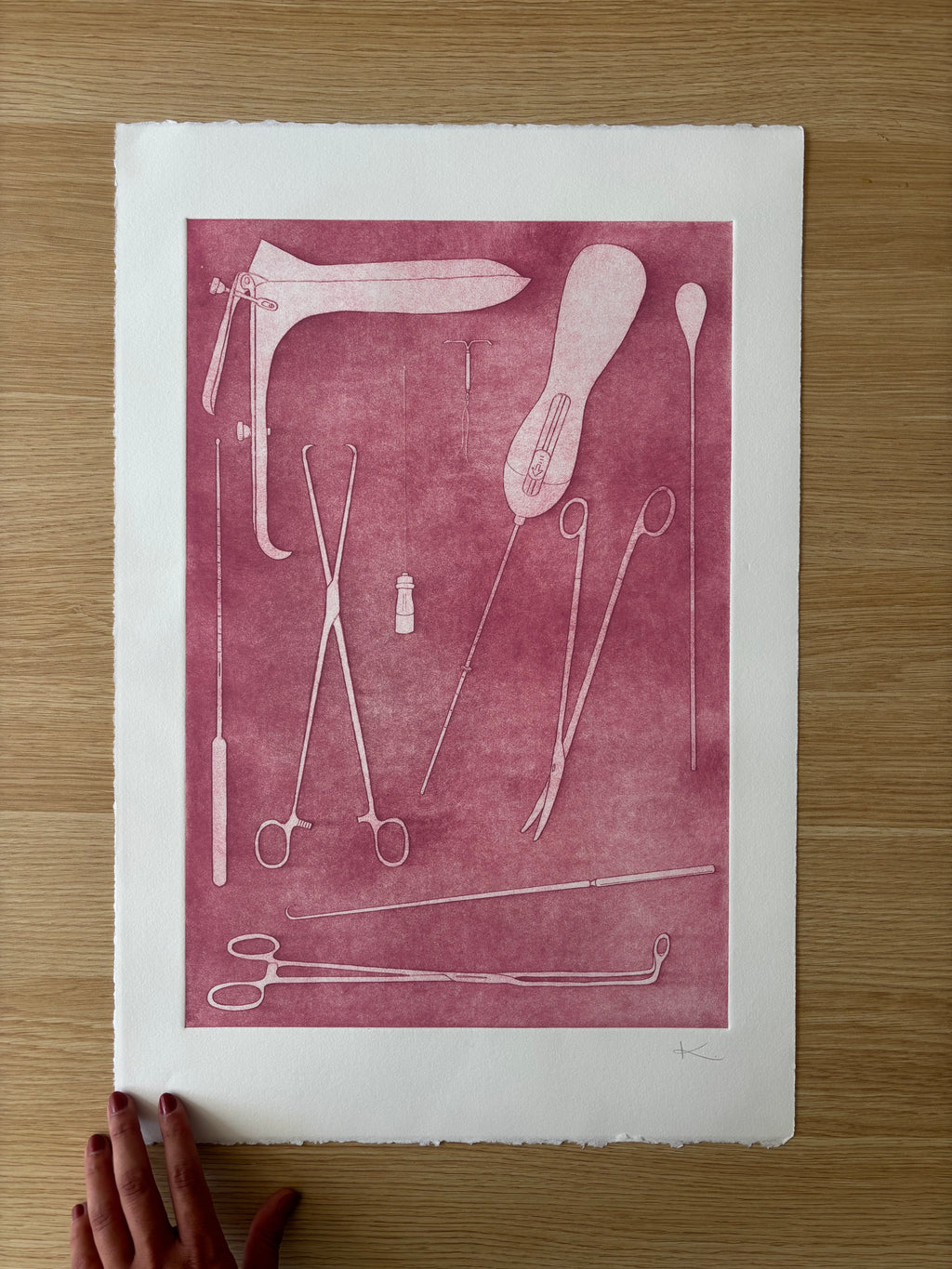 Just Take Ibuprofen — Etching | Muted Pink