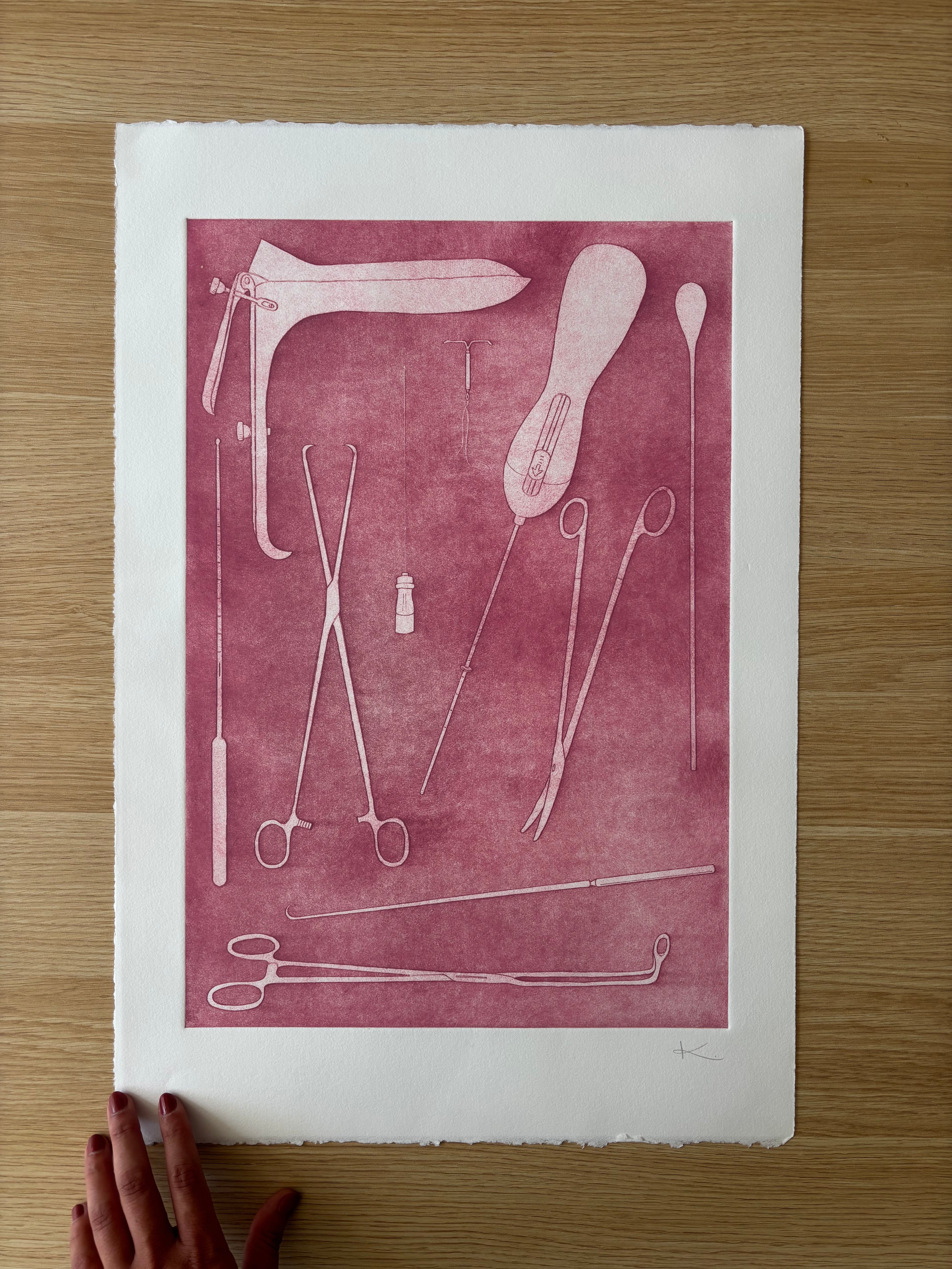 Just Take Ibuprofen — Etching | Muted Pink