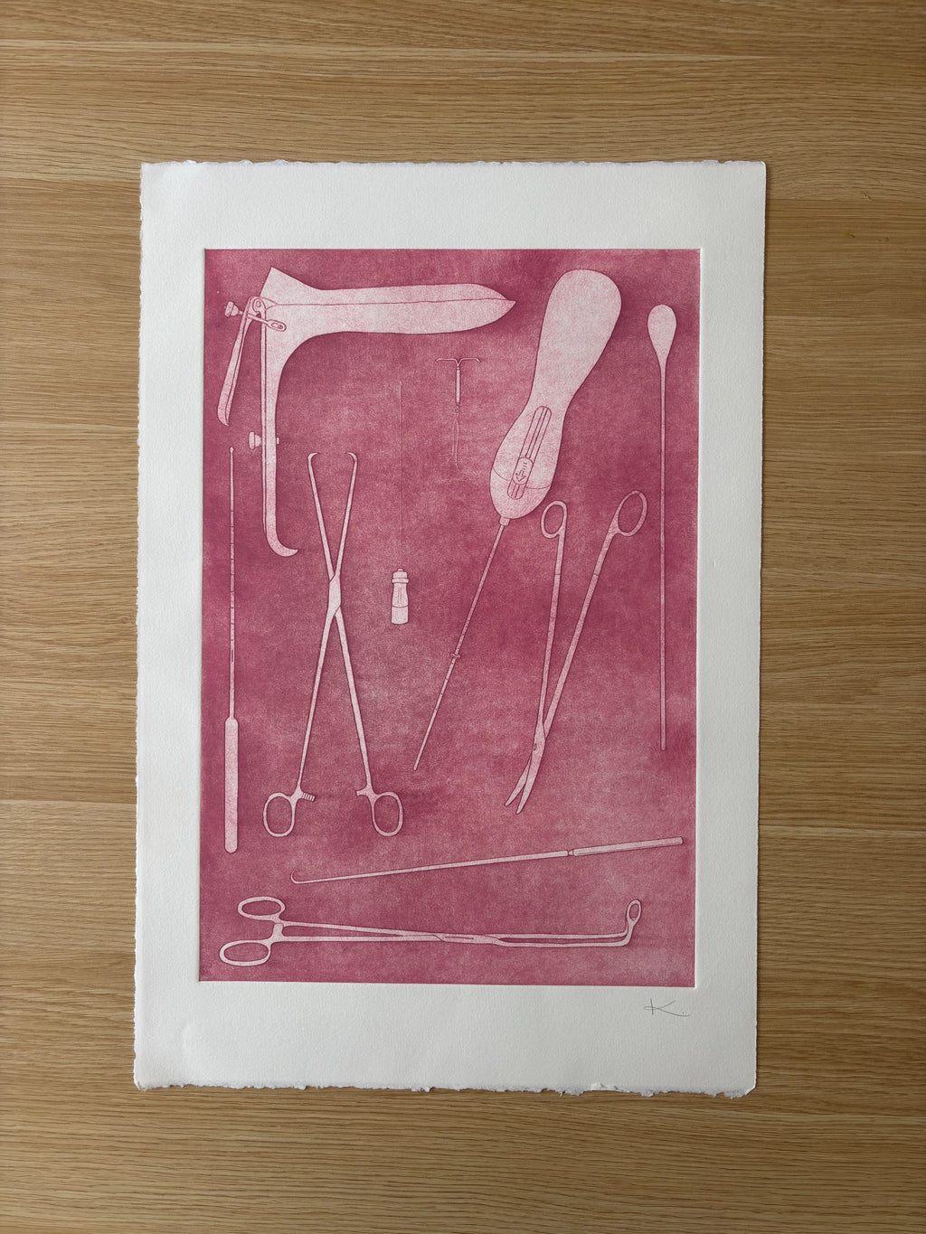 Just Take Ibuprofen — Etching | Muted Pink