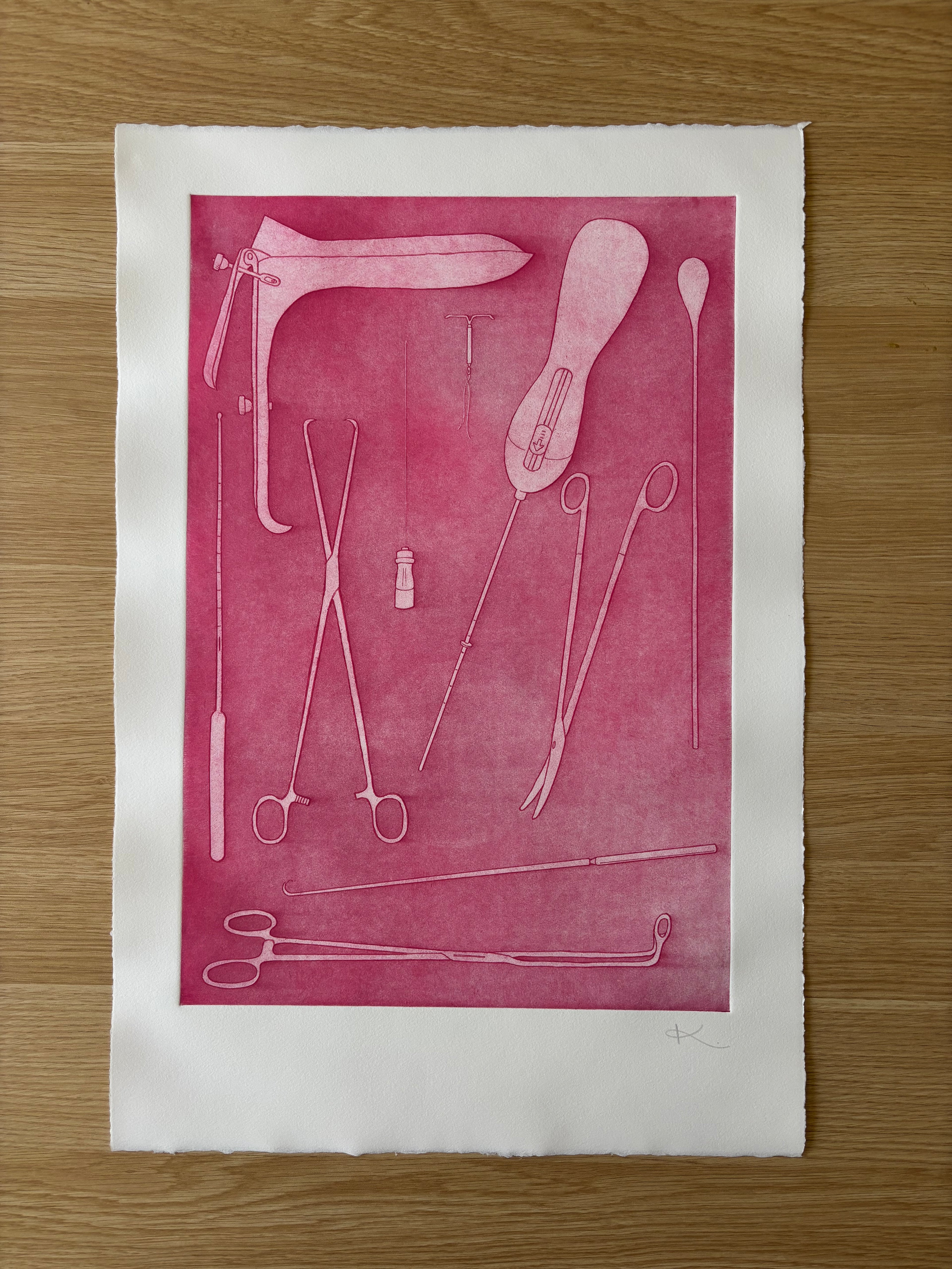 Just Take Ibuprofen — Etching | Hot Pink