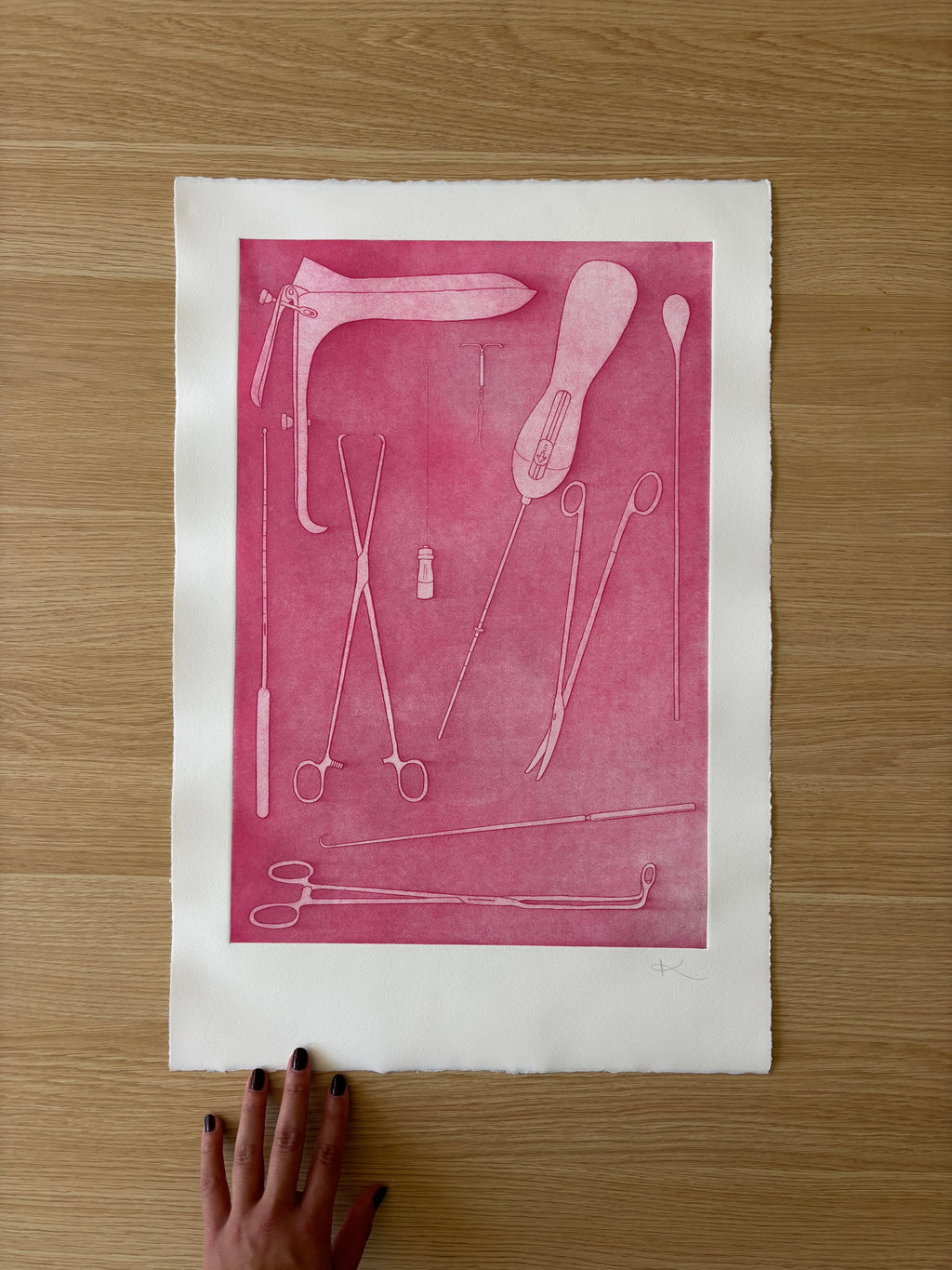 Just Take Ibuprofen — Etching | Hot Pink