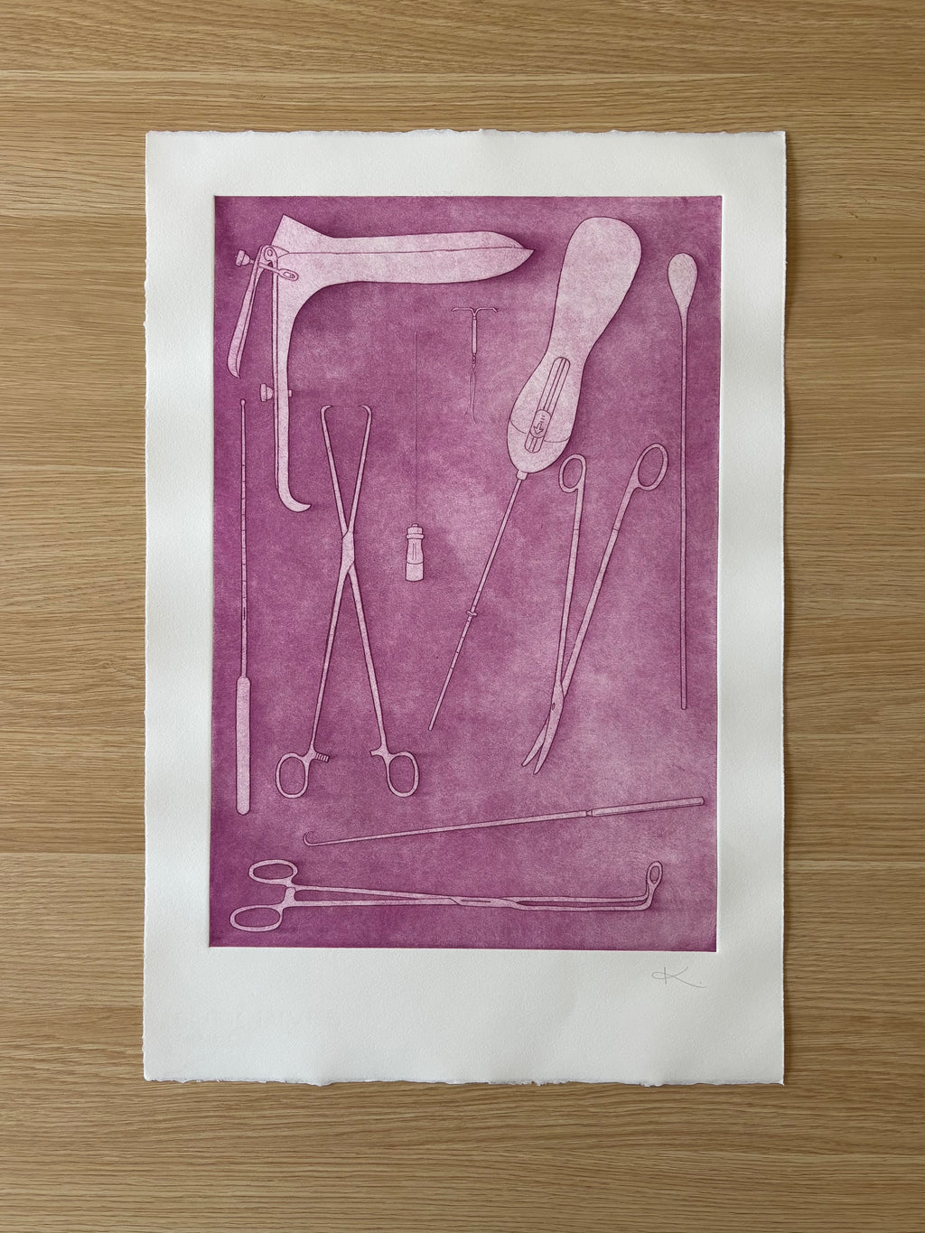 Just Take Ibuprofen — Etching | Light Fuchsia
