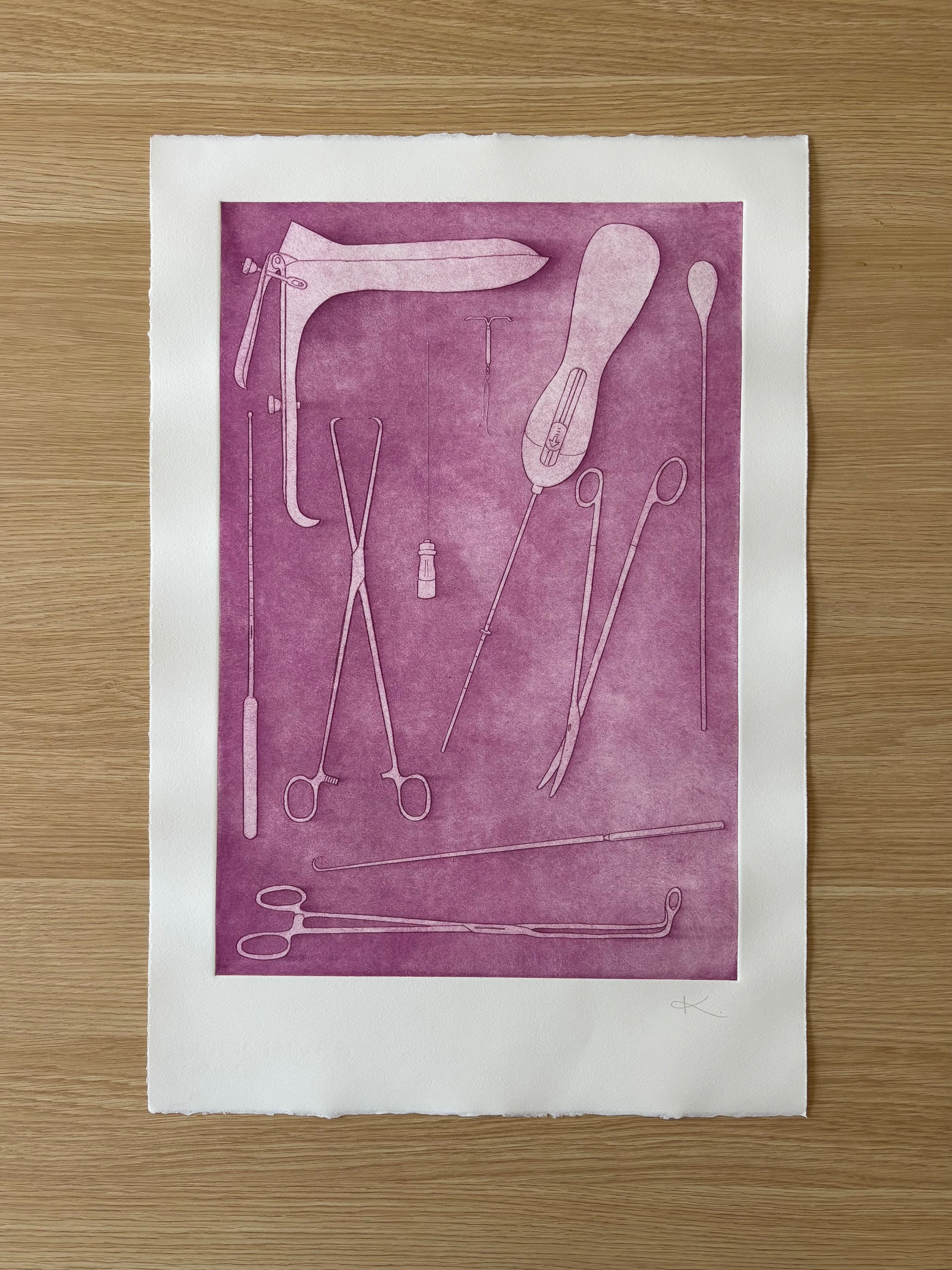 Just Take Ibuprofen — Etching | Light Fuchsia