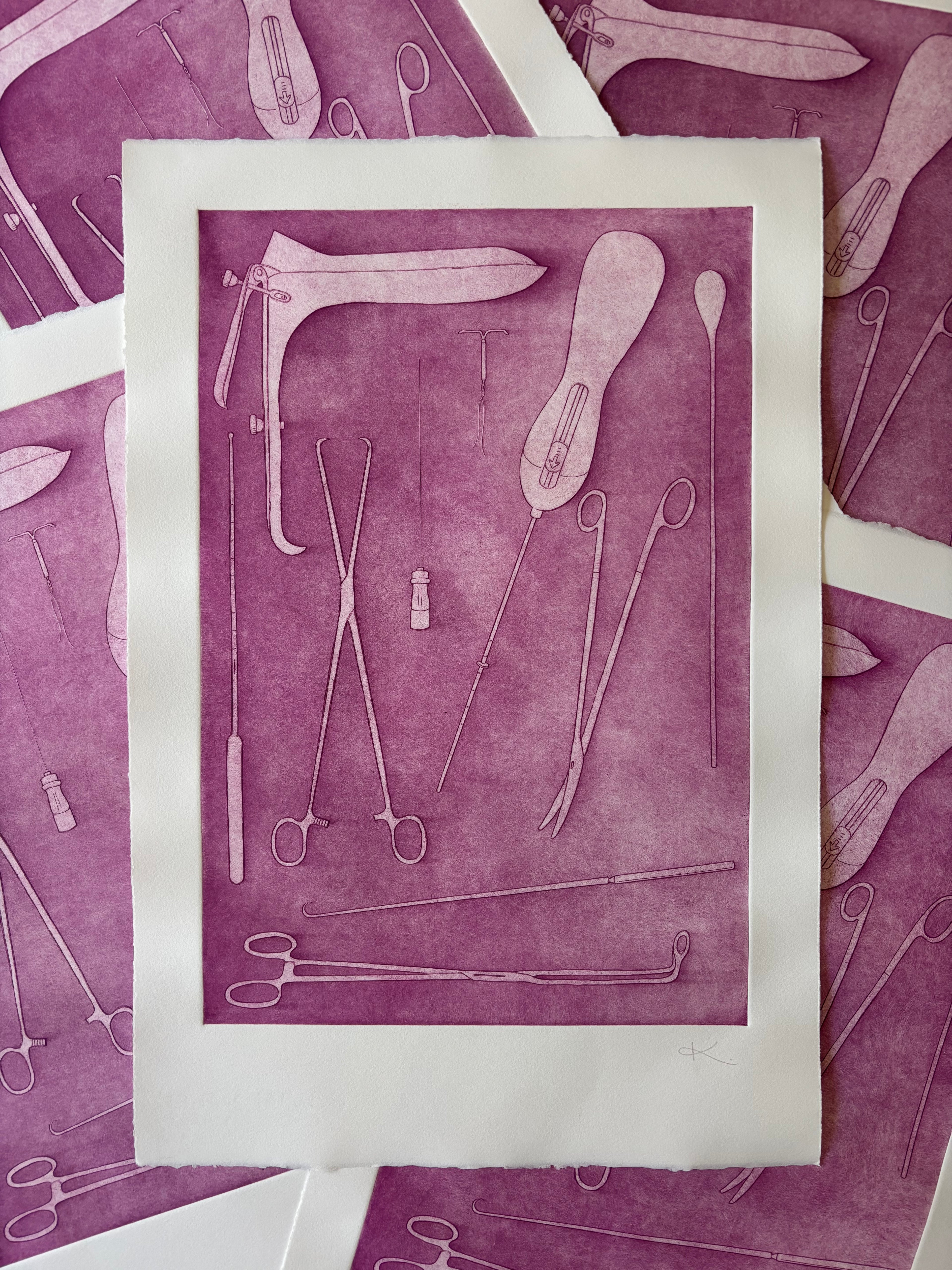 Just Take Ibuprofen — Etching | Light Fuchsia
