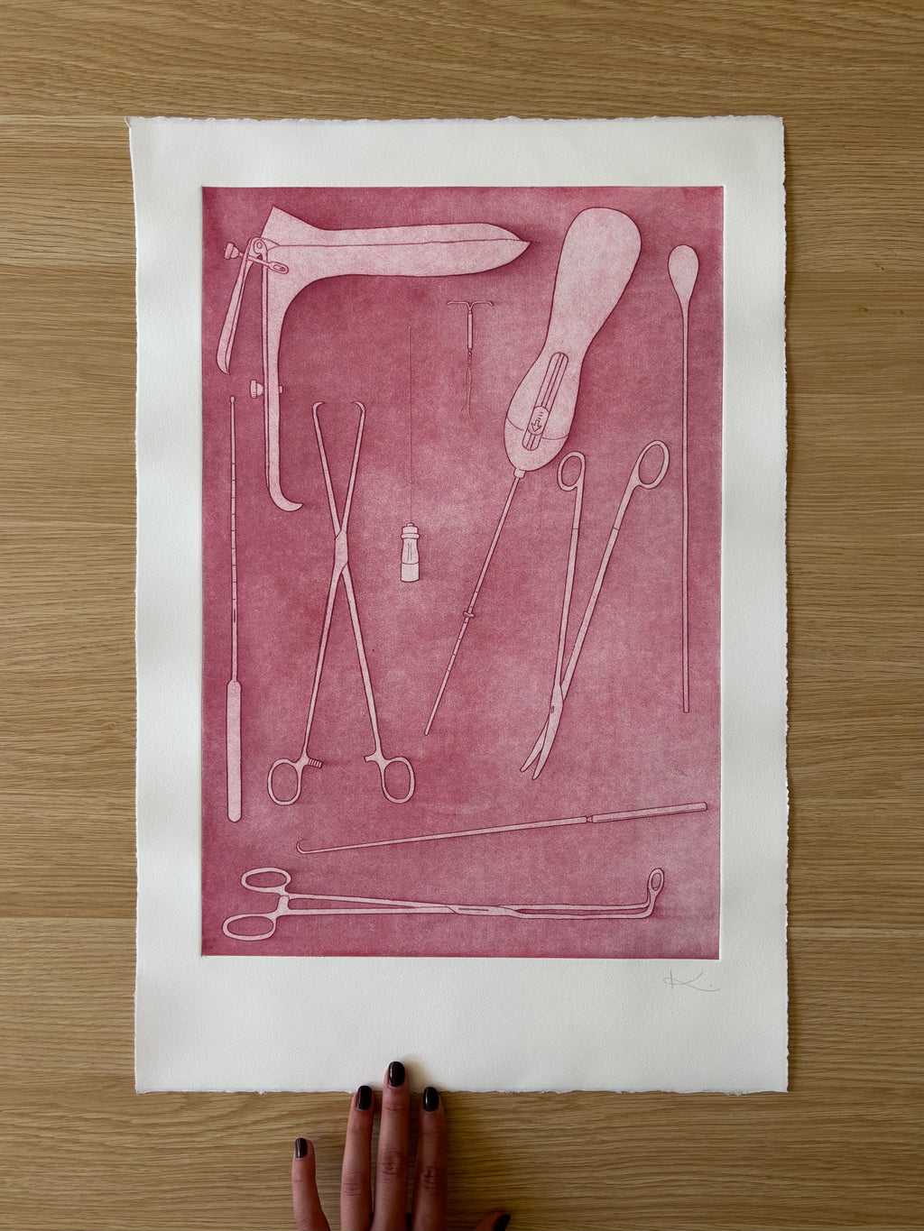 Just Take Ibuprofen — Etching | Muted Pink